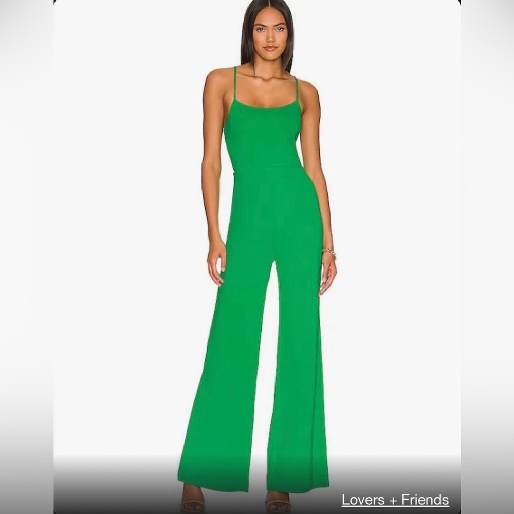 💚 EUC Lovers and Friends Lavinia jumpsuit Kelly green size XS